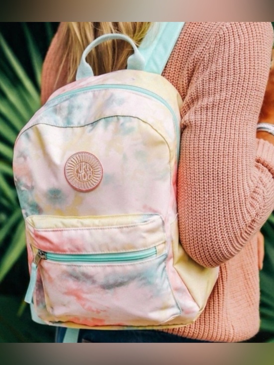 Pura Vida Handbags - Pura Vida Pastel Tie-Dye mini Backpack in Yellow, Pink & Mint